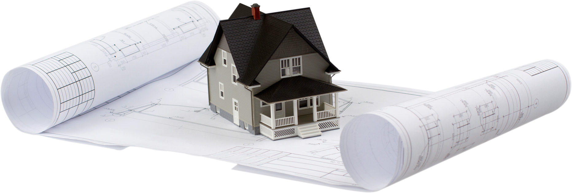 Bluepints with a Model Home